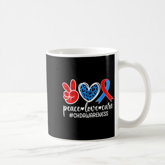 Frieden Liebe Heilung Chd Bewusstsein Chd Mutter V Kaffeetasse (Rechts)