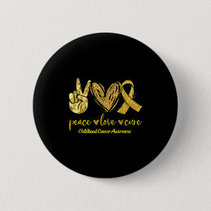 Frieden Liebe Heilung Kinderkrebsbewusstsein Leopa Button