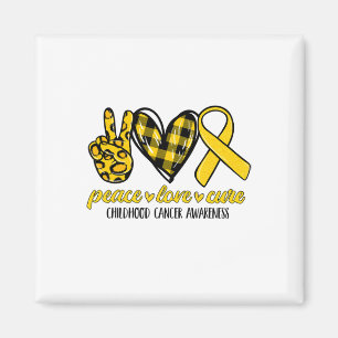 Frieden Liebe Heilung Kinderkrebsbewusstsein Leopa Magnet