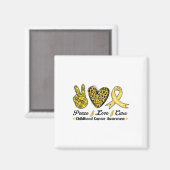 Frieden Liebe Heilung Kinderkrebsbewusstsein Leopa Magnet (Vorderseite/Rückseite)