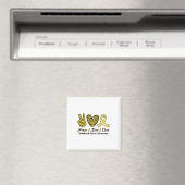 Frieden Liebe Heilung Kinderkrebsbewusstsein Leopa Magnet (In Situ (Geschirrspüler))