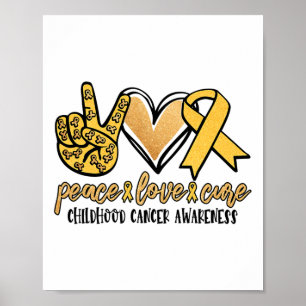 Frieden Liebe Heilung Kinderkrebsbewusstsein Mama Poster