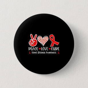 Frieden. Liebe. Heilung - Monat der Herzkrankheite Button