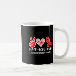 Frieden. Liebe. Heilung - Monat der Herzkrankheite Kaffeetasse