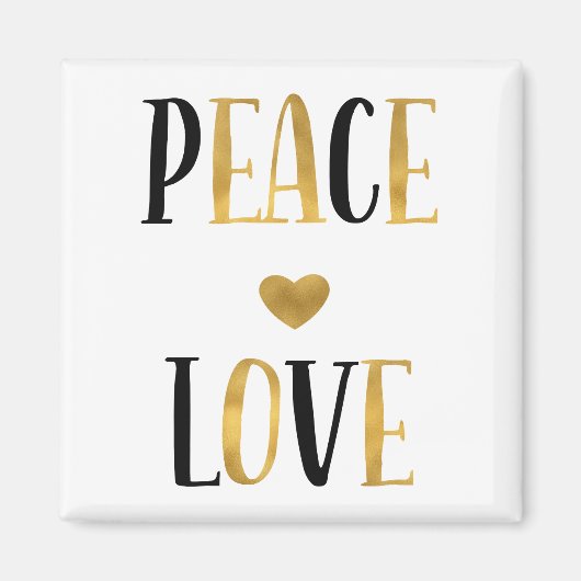 Frieden Liebe Herz Magnet (Vorne)