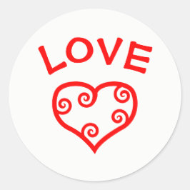Frieden, Liebe, Herzfreude - Circle Sticker