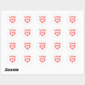 Frieden, Liebe, Herzfreude - Circle Sticker (Blatt)