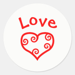 Frieden, Liebe, Herzfreude - Circle Sticker