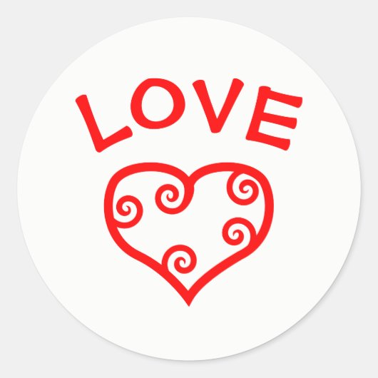 Frieden, Liebe, Herzfreude - Circle Sticker (Vorderseite)
