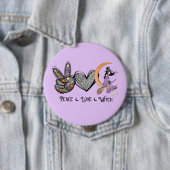 Frieden, Liebe, Hexe Button (Beispiel)