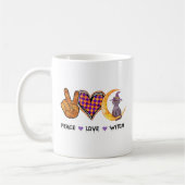 Frieden, Liebe, Hexe Kaffeetasse (Links)