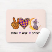 Frieden, Liebe, Hexe Mousepad (Mit Mouse)