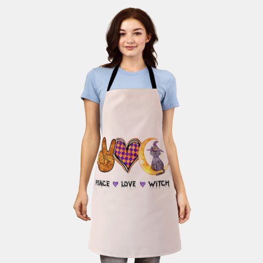 Frieden, Liebe, Hexe Schürze (Getragen)