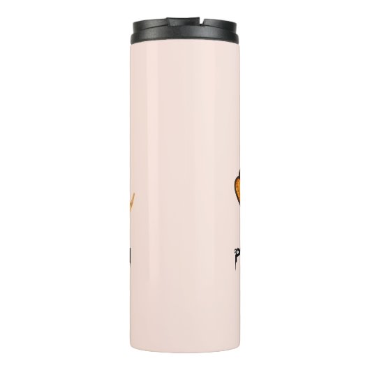 Frieden, Liebe, Hexe Thermosbecher (Rückseite)