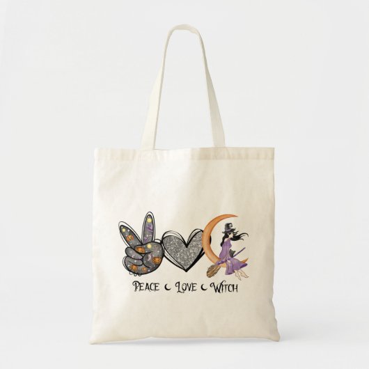 Frieden, Liebe, Hexe Tragetasche (Vorne)