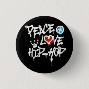 Frieden Liebe Hip Hop Tanz Button