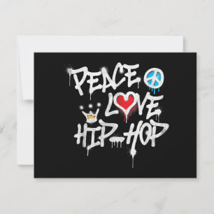 Frieden Liebe Hip Hop Tanz Feiertagskarte