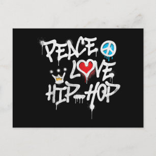 Frieden Liebe Hip Hop Tanz Feiertagspostkarte