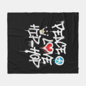 Frieden Liebe Hip Hop Tanz Fleecedecke (Vorderseite (Horizontal))