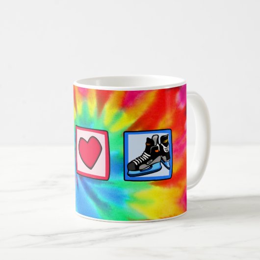 Frieden, Liebe, Hockey Kaffeetasse (VorderseiteRechts)