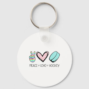Frieden Liebe Hockey Süßes Design für Frauen und T Schlüsselanhänger