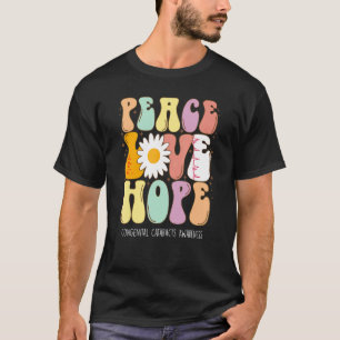 Frieden Liebe Hoffnung Angeborene Katarakt Aufklär T-Shirt