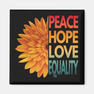 FRIEDEN LIEBE HOFFNUNG GLEICHHEIT   MAGNET