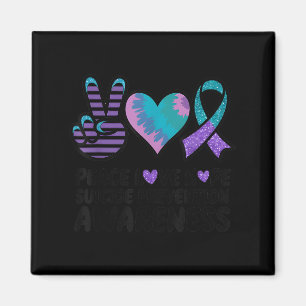 Frieden Liebe Hoffnung Selbstmordprävention Tie Dy Magnet