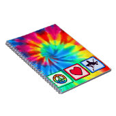 Frieden, Liebe, hoher Sprung Notizblock (Rechte Seite)