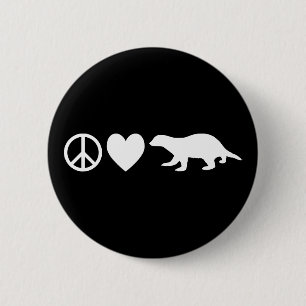 Frieden, Liebe & Honigdachse Button