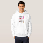 Frieden, Liebe, Hoodie (Vorne ganz)