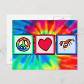 Frieden, Liebe, Hummer Postkarte (Vorne/Hinten)