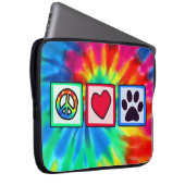 Frieden, Liebe, Hund; Pawprint Laptopschutzhülle (Vorne Rechts)