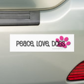 Frieden, Liebe, Hunde Autoaufkleber (Auf Auto)