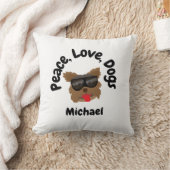 Frieden Liebe Hunde Kissen (Decke)