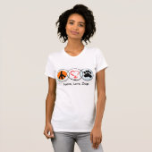 Frieden, Liebe, Hunde T-Shirt (Vorne ganz)