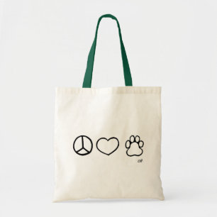 Frieden, Liebe, Hunde Tragetasche