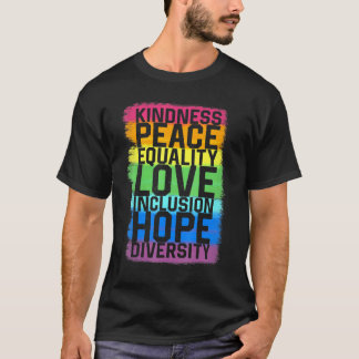 Frieden Liebe Inklusion Gleichheit Vielfalt Mensch T-Shirt