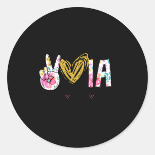 Frieden Liebe Iowa floral vintage Iowa Stolz Staat Runder Aufkleber