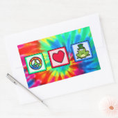 Frieden, Liebe, Irish Frosch Rechteckiger Aufkleber (Umschlag)