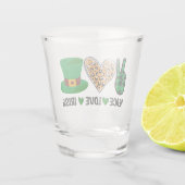 Frieden, Liebe, Irland Schnapsglas (Rückseite)