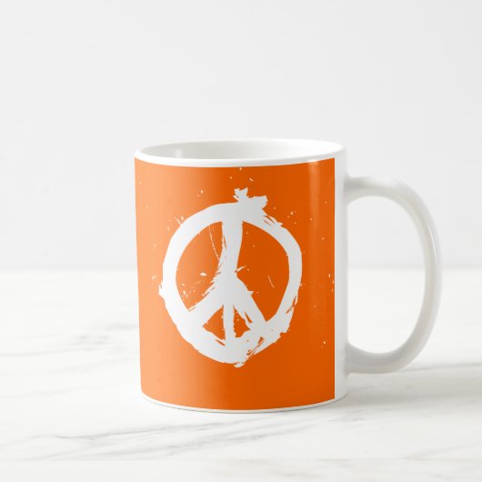 Frieden. Liebe. Java. Tasse - Orange (Rechts)