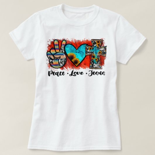 Frieden Liebe Jesus Funny Christlich, Liebe wie Je T-Shirt (Design vorne)