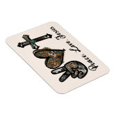 Frieden, Liebe, Jesus Magnet (Rechte Seite)
