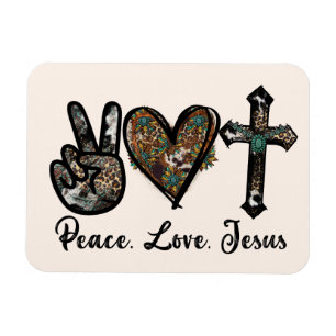 Frieden, Liebe, Jesus Magnet