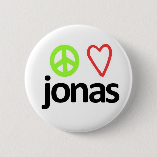 Frieden, Liebe, Jonas Button (Vorderseite)