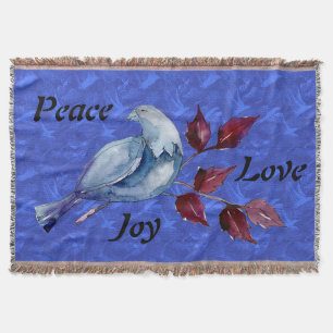 Frieden/Liebe/Joy Dove Throw Blanket Decke