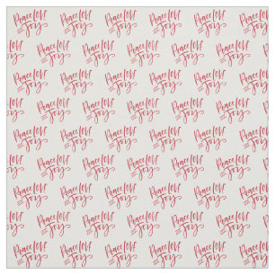 Frieden, Liebe, Joy Red Typografy Novelty Weihnach Stoff