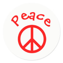 Frieden, Liebe, Joypeace Sign - Circle Sticker