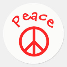 Frieden, Liebe, Joypeace Sign - Circle Sticker